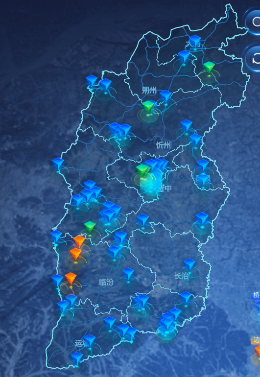Bridge cluster monitoring platform map