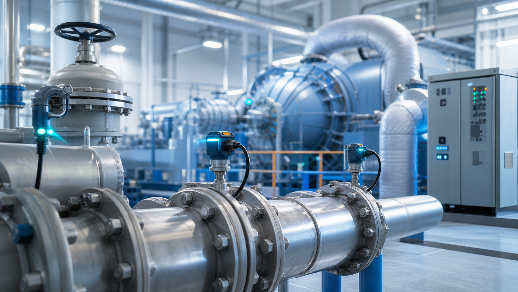 Industrial pipeline valve and turbine-side vibration temperature monitoring cover