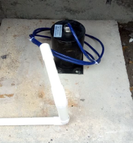 Strong-motion sensor mounted on concrete base